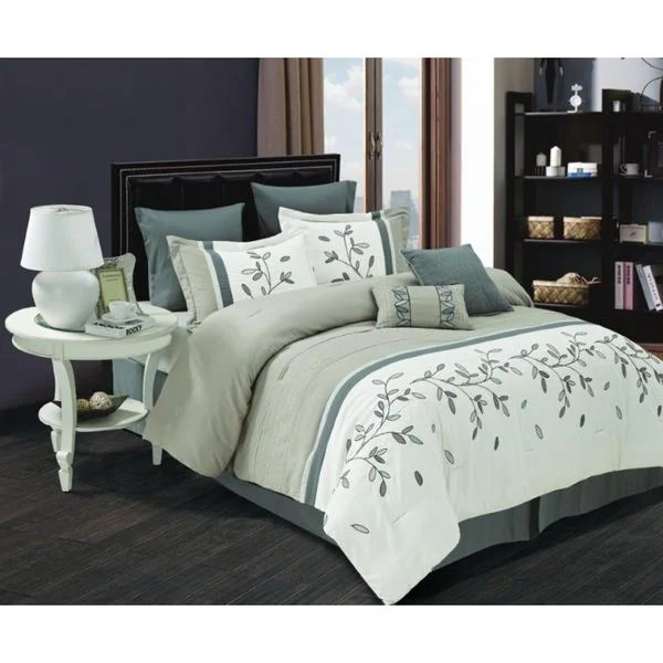 Duck down comforters with a softer feel and good warmth retentionWillow 8-piece Comforter Set