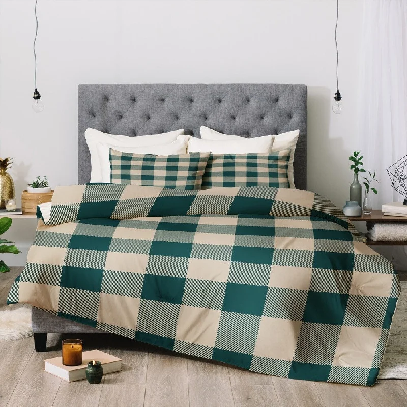 Bamboo - fiber - filled comforters with antibacterial and breathable qualitiesZoe Wodarz Cozy Woods Plaid Comforter Set -King